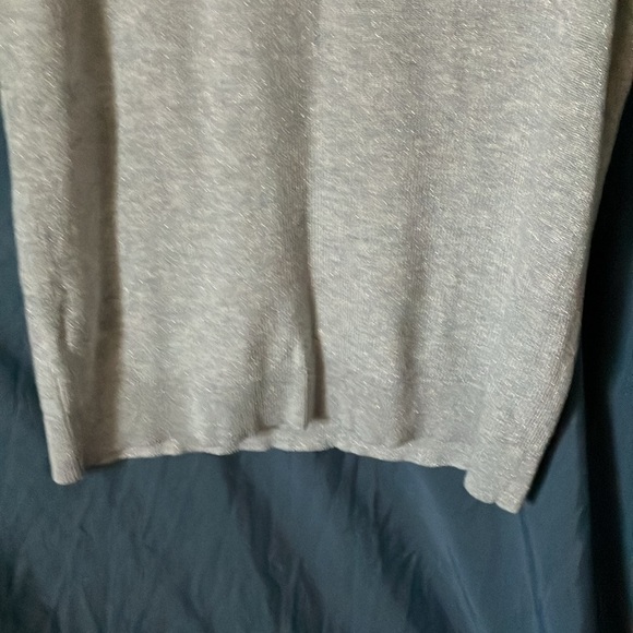 Banana Republic: Silver Sparkle Turtleneck Sweater Tank Top- M - Picture 11 of 16